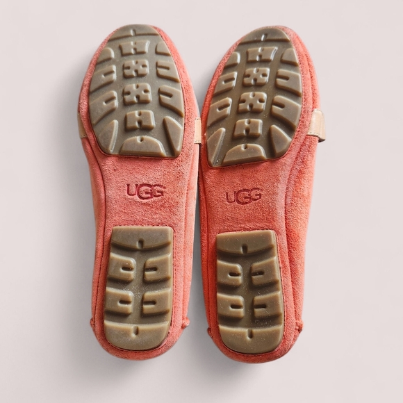 UGG Orange Loafers US 8 Leather Moccasins - Picture 6 of 16